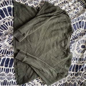 grey thin ribbed sweatshirt from abercrombie